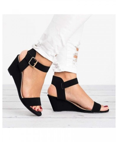 Womens Comfy Orthopedic Boho Mules Flats Sandal Elastic Strap Open Toe Summer Flatform Platform Shoe Sandal 150-ibzwp-black3 ...