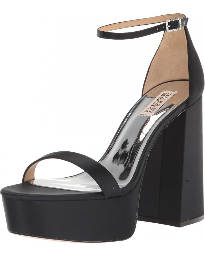 Women's Party Heeled Sandal Black $33.75 Sandals