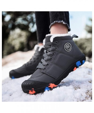 High Womens Snow Boots Snow Short Boots Women Flat Couple Water Warm Winter Men Velvet Women's Boots Winter Mid Boots for Wom...