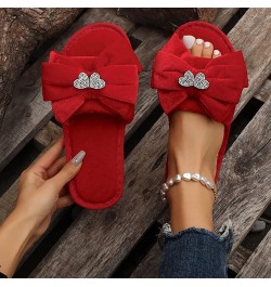 Beach Sandals for Women Wedge Ladies Fashion Solid Color Bow Knot Comfortable Warm Flat Flip Flops for Walking Women Blue $11...