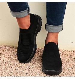 Gym Shoes For Women Workout Memory Foam Athletic Walking Running Shoes Slip On Casual Mesh Tennis Sneakers Black $15.67 Fashi...