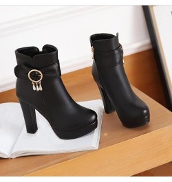 Women's Western Ankle Boots Sexy Platform High Hell Girl Shoes Ankle Boots With Heels For Women Thick Bottoms Ankle Casual Bo...