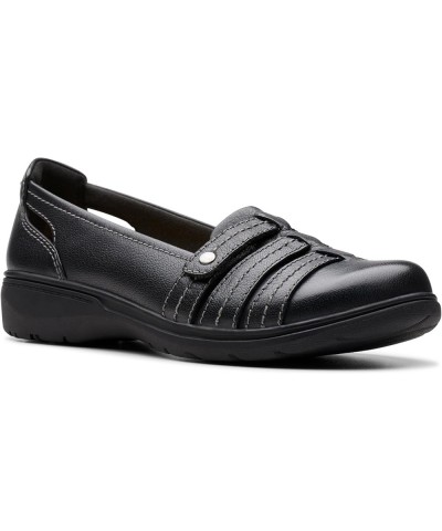 Womens Carleigh Eliza Black Leather $24.37 Loafers & Slip-Ons