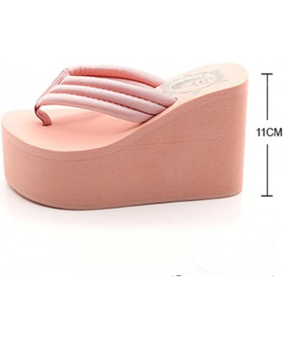 Womens Wedges Flip Flops Summer Thong Beach Sandals Chunky High Platform, 8US/39EU, White $45.04 Sandals