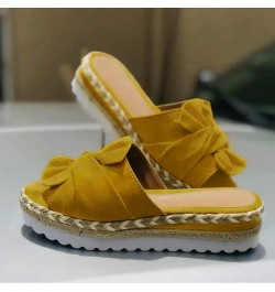 Summer Sandals for Women 2023 Trendy Sandals Women Fashion Espadrilles Open Toe Platform SIides Ladies Heels Sandals Yellow $...