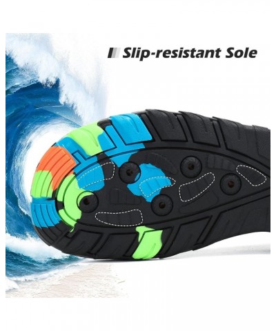 Mens Womens Water Shoes Aqua Swim Shoes Beach Quick Dry Barefoot for Diving Surfing Kayaking Water Sports Yoga Battleship Gre...