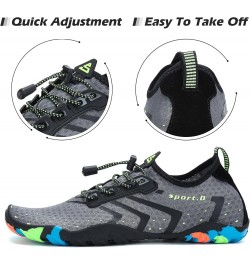 Mens Womens Water Shoes Aqua Swim Shoes Beach Quick Dry Barefoot for Diving Surfing Kayaking Water Sports Yoga Battleship Gre...