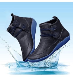 Christmas Boots Santa Claus Sneakers Winter Classic Wedge Boots Xmas Printed Waterproof Shoes M Blue $20.39 Outdoor Shoes