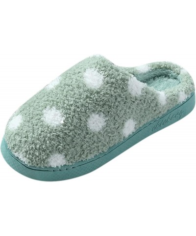 Women's Cozy Memory Foam Slippers Fuzzy Plush Fleece Lined House Shoes w/Indoor, Anti-Skid Rubber Sole Green 09 $11.75 Slippers