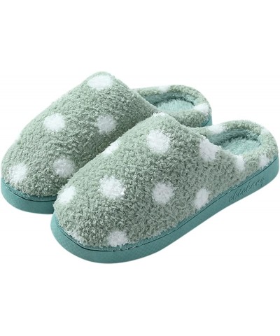 Women's Cozy Memory Foam Slippers Fuzzy Plush Fleece Lined House Shoes w/Indoor, Anti-Skid Rubber Sole Green 09 $11.75 Slippers