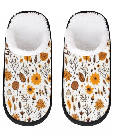 Autumn Leave Prints Winter Spa Slippers for Women Men House Slippers Soft Memory Foam Slippers Non-Slip Indoor Outdoor Travel...