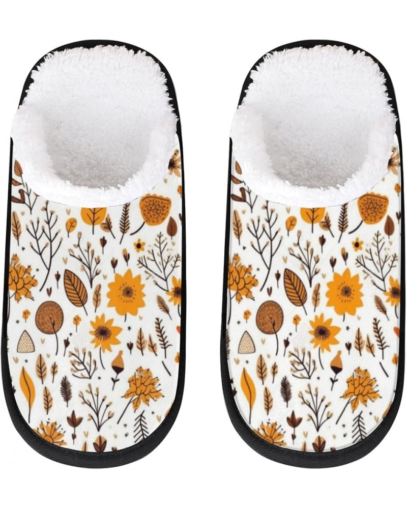 Autumn Leave Prints Winter Spa Slippers for Women Men House Slippers Soft Memory Foam Slippers Non-Slip Indoor Outdoor Travel...