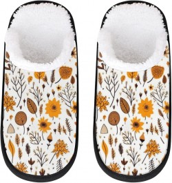 Autumn Leave Prints Winter Spa Slippers for Women Men House Slippers Soft Memory Foam Slippers Non-Slip Indoor Outdoor Travel...