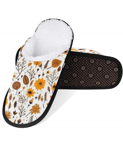 Autumn Leave Prints Winter Spa Slippers for Women Men House Slippers Soft Memory Foam Slippers Non-Slip Indoor Outdoor Travel...