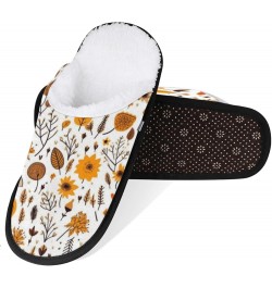 Autumn Leave Prints Winter Spa Slippers for Women Men House Slippers Soft Memory Foam Slippers Non-Slip Indoor Outdoor Travel...