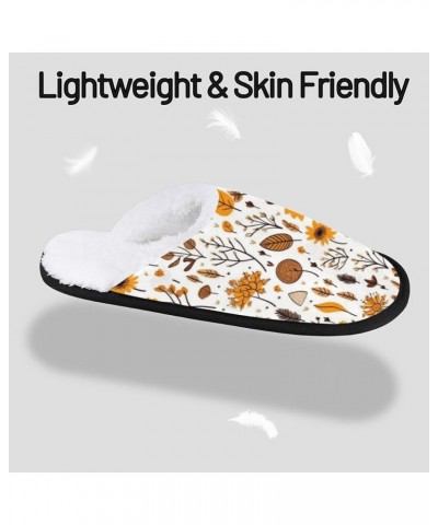 Autumn Leave Prints Winter Spa Slippers for Women Men House Slippers Soft Memory Foam Slippers Non-Slip Indoor Outdoor Travel...