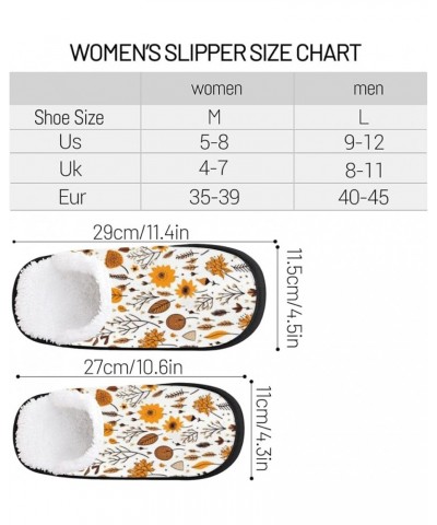 Autumn Leave Prints Winter Spa Slippers for Women Men House Slippers Soft Memory Foam Slippers Non-Slip Indoor Outdoor Travel...