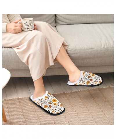 Autumn Leave Prints Winter Spa Slippers for Women Men House Slippers Soft Memory Foam Slippers Non-Slip Indoor Outdoor Travel...