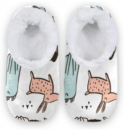 Unisex Slippers Cut Cartoon Animal Dog Print Coral Fleece Slippers Socks Indoor Cozy Fuzzy Feet Slippers House Slippers $17.0...