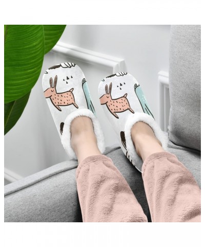 Unisex Slippers Cut Cartoon Animal Dog Print Coral Fleece Slippers Socks Indoor Cozy Fuzzy Feet Slippers House Slippers $17.0...