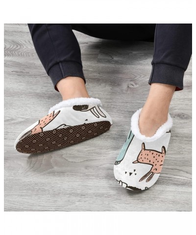 Unisex Slippers Cut Cartoon Animal Dog Print Coral Fleece Slippers Socks Indoor Cozy Fuzzy Feet Slippers House Slippers $17.0...