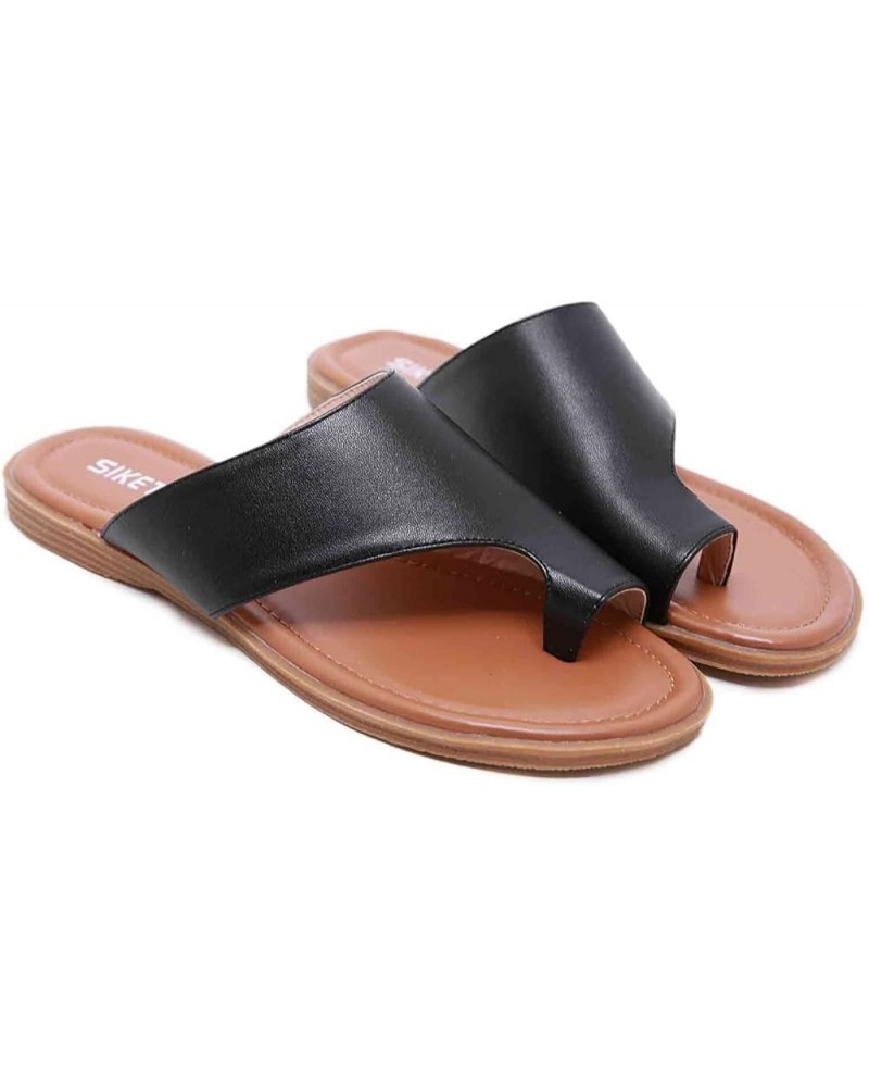 Bunion Sandals Flat Summer Flip Flops for Women, Orthopedic Sandals Soft Lightweight Toe Ring Slides Plantar Fasciitis Sandal...