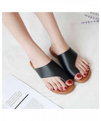 Bunion Sandals Flat Summer Flip Flops for Women, Orthopedic Sandals Soft Lightweight Toe Ring Slides Plantar Fasciitis Sandal...