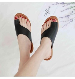 Bunion Sandals Flat Summer Flip Flops for Women, Orthopedic Sandals Soft Lightweight Toe Ring Slides Plantar Fasciitis Sandal...