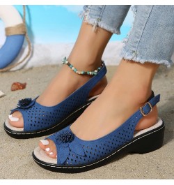 wedge sandal heels platform wedge sandals wedge sandals walking sandals women wedge shoes Z 13-blue $18.71 Sandals