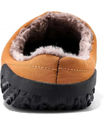 Men's House Slippers, Plush Warm Knitted Memory Foam Slippers, Indoor and Outdoor Anti-Skid Half Pack Slippers. (Color : D, S...