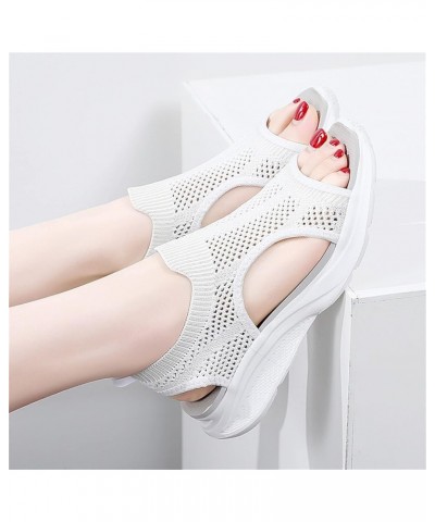 Summer Women Platform Sandals Beach Slippers Women Shoes Sports Sandals Soft Sole Outerwear Fashion Casual Roman Fairy (Beige...