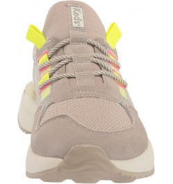 women's Tiasa Trail Sneaker Tan/Lime $31.55 Fashion Sneakers