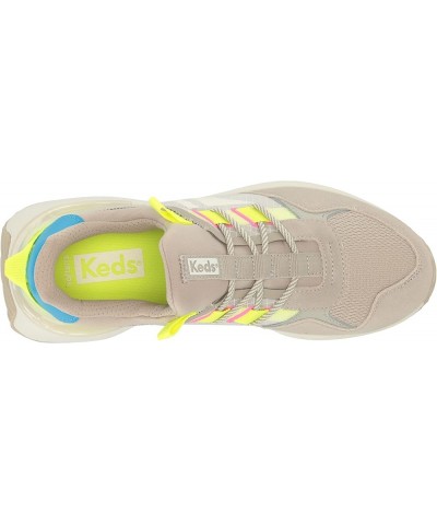 women's Tiasa Trail Sneaker Tan/Lime $31.55 Fashion Sneakers