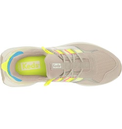 women's Tiasa Trail Sneaker Tan/Lime $31.55 Fashion Sneakers