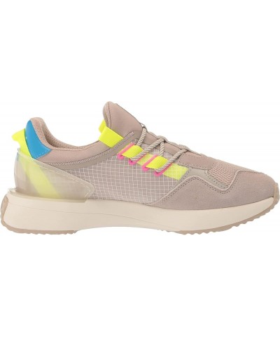 women's Tiasa Trail Sneaker Tan/Lime $31.55 Fashion Sneakers