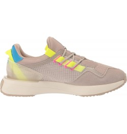 women's Tiasa Trail Sneaker Tan/Lime $31.55 Fashion Sneakers