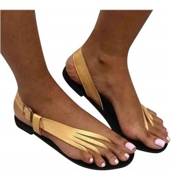 Black Flats For Women Size 12 Womens Flip Flops Size 9 Flats For Women With Strap Leather sandals For Women Dressy San 6-gold...