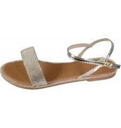 Women Comfortable Orthopedic Arch Support Non-Slip Mules Flats Sandal Ankle Strap Thong Summer Walking Shoes 133-htrns-silver...