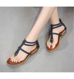 Women's Sandals 2021 Summer Comfortable Roman Style Sandals Women's Zipper Wedges Fashion All-Match Flip-Flop Sandals Women B...