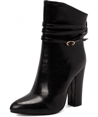 Women's Sexy Chunky Heel Ankle Boots, Block Heel Booties, Side Zipper Dress Fashion Boots Black 2 $33.53 Boots