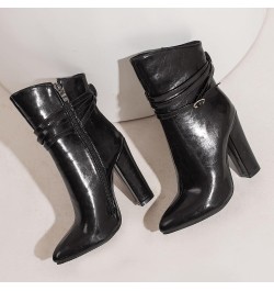 Women's Sexy Chunky Heel Ankle Boots, Block Heel Booties, Side Zipper Dress Fashion Boots Black 2 $33.53 Boots