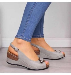 Sexy Wedge Sandals for Women Fashion Women Fish Heel Slope Shoe Open Summer Wear Breathable Mouth Single Toe Women's Sandals ...