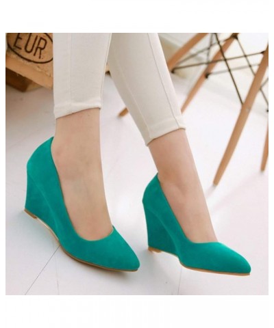 Step Platforms for Exercise Home Red Wedges Shoes for Women Platform Loafers Summer Sandals Heeled Sandals Casual Wome Green-...