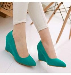 Step Platforms for Exercise Home Red Wedges Shoes for Women Platform Loafers Summer Sandals Heeled Sandals Casual Wome Green-...