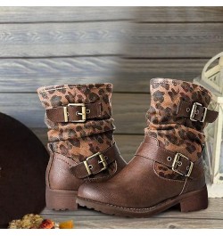 TOWMUS Cowboy Boots for Women Women's Low Heel Side Zipper Ankle Boots Motorcycle Boot with Adjustable Buckled Straps Booties...