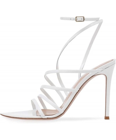 Buckle Stiletto Shoes 40 White $35.32 Pumps