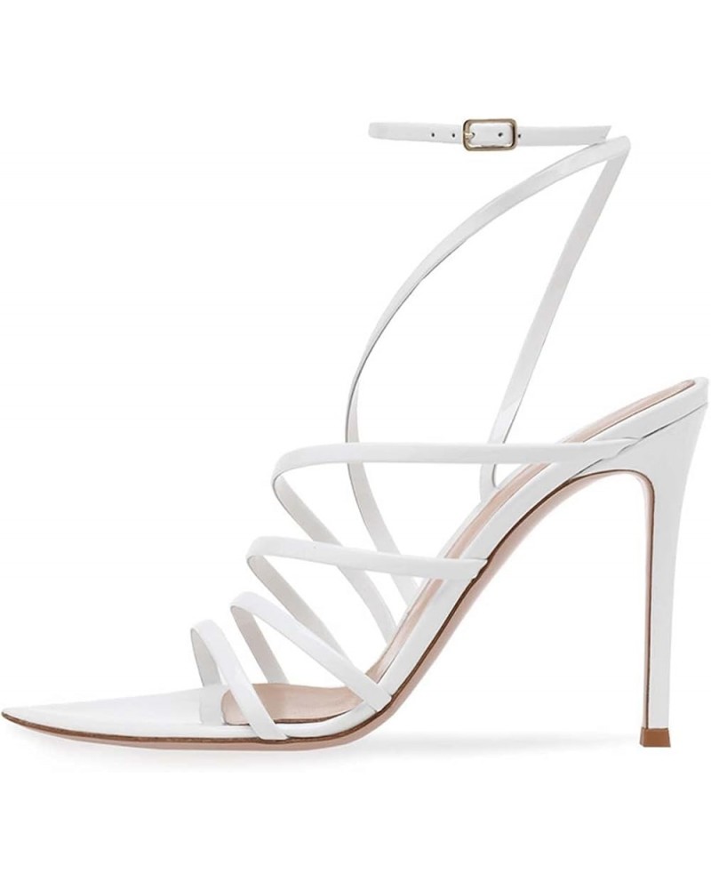 Buckle Stiletto Shoes 40 White $35.32 Pumps