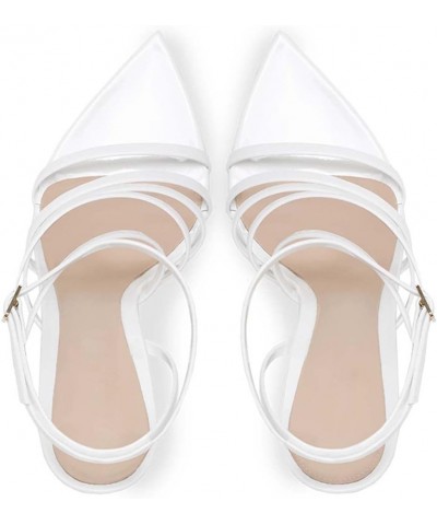 Buckle Stiletto Shoes 40 White $35.32 Pumps