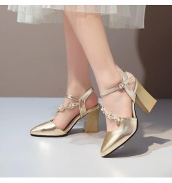 High Heels 5Cm/1.96Inch Women's Pointed Toe Chunky Heels Party Evening Dress High Heels Prom Gold $28.91 Pumps