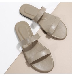 Women's Strappy Heels Strappy Lace-Up Ankle Strap Slippers Flip Flops Pump Sandals Seaside Classic Slide Sandals Grey $12.95 ...